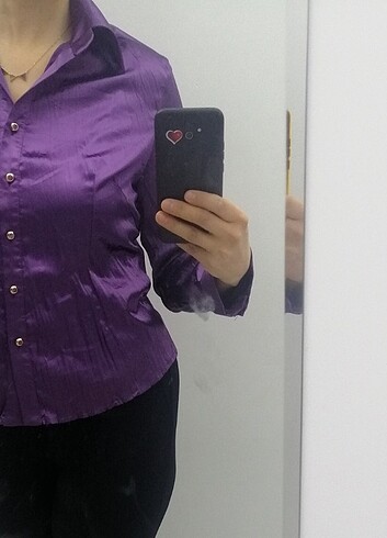 Cece İpek saten kadın gömlek  - Görsel 2