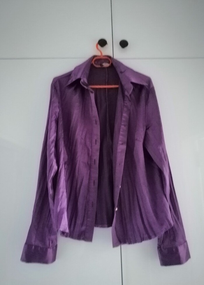 Cece İpek saten kadın gömlek  - Görsel 4