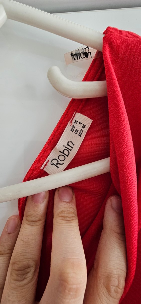 Kırmızı Straplez Tulum - Görsel 3