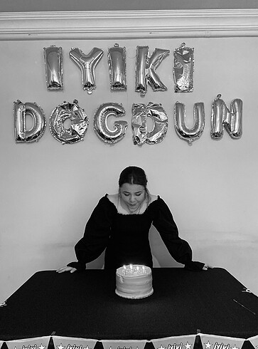 Diğer Balon Kollu Kısa Elbise