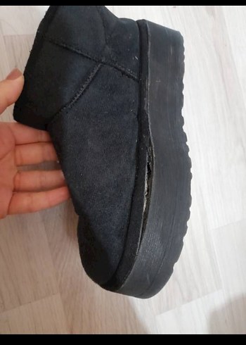 Ugg Siyah Kürklü Dolgu Topuklu Kadın Ugg Bot