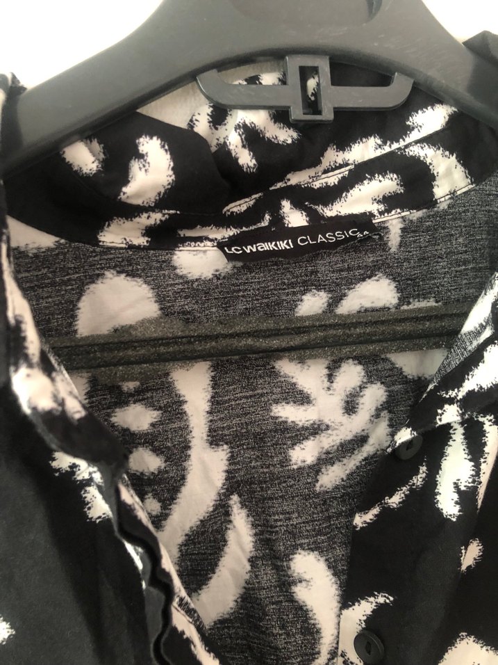 Siyah Beyaz Uzun Desenli Bohem Elbise - Görsel 5