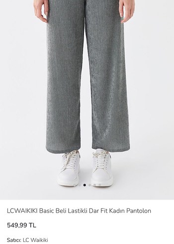 LC Waikiki LC Waikiki Gri Basic Lastikli Kadın Pantolon