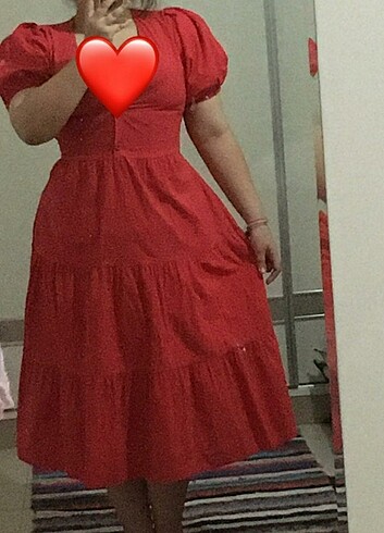LCW kırmızı elbise