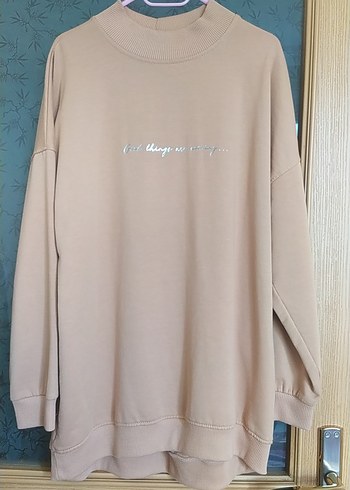 Bej Kadın Uzun Kollu Sweatshirt
