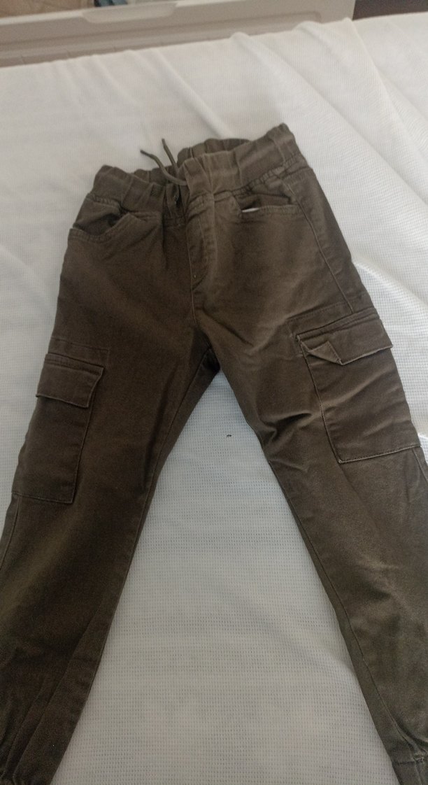 Kahverengi Süet Erkek Çocuk Bol Kesim Pantolon - Görsel 3