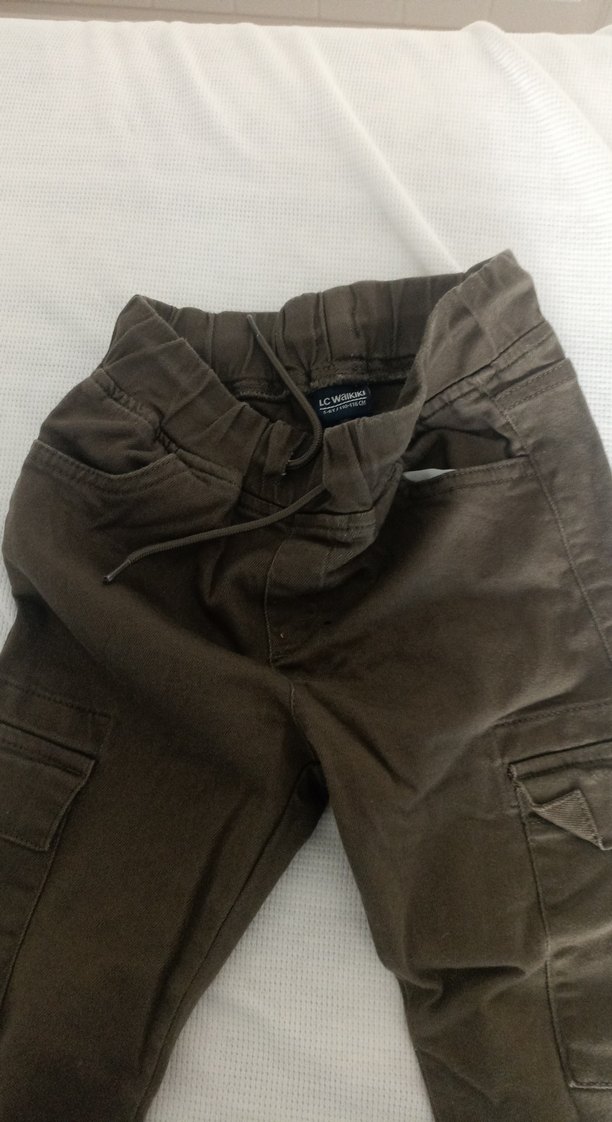 Kahverengi Süet Erkek Çocuk Bol Kesim Pantolon - Görsel 4