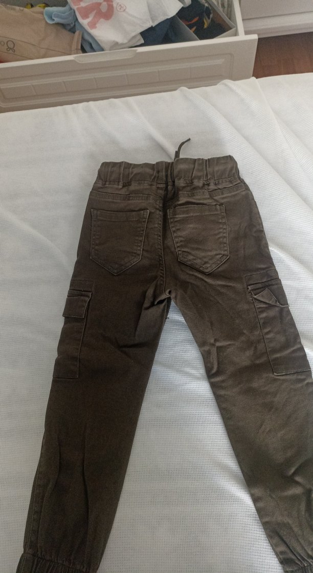 Kahverengi Süet Erkek Çocuk Bol Kesim Pantolon - Görsel 2