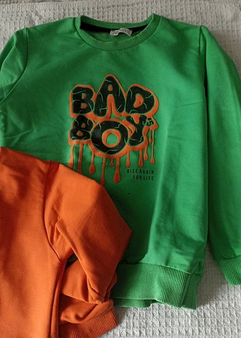 Erkek Çocuk Renkli Baskılı Sweatshirt ikili - Görsel 4