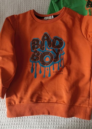 Erkek Çocuk Renkli Baskılı Sweatshirt ikili - Görsel 2