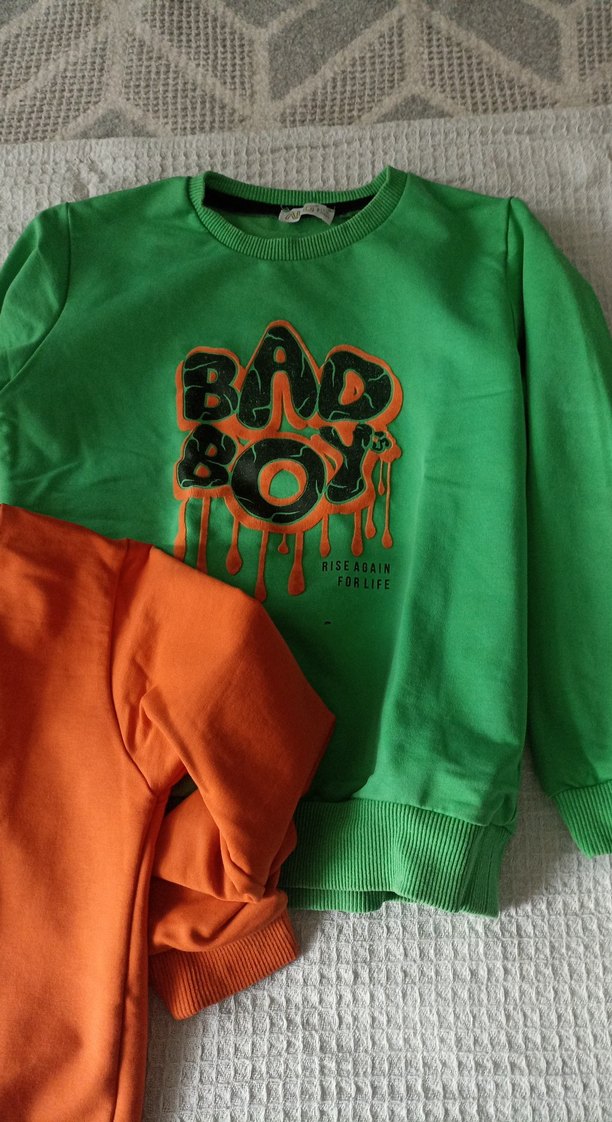 Erkek Çocuk Renkli Baskılı Sweatshirt ikili - Görsel 4