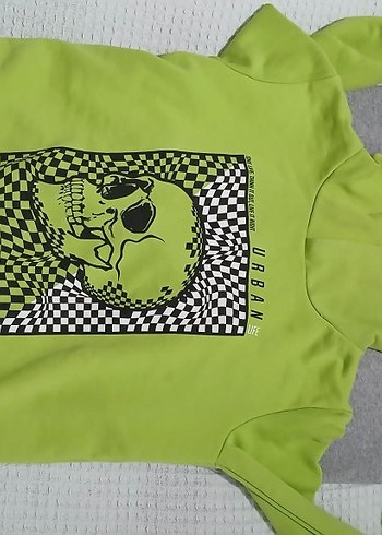 Genç Erkek Yeşil Fermuarlı Sweatshirt modeli ikili takım - Görsel 4