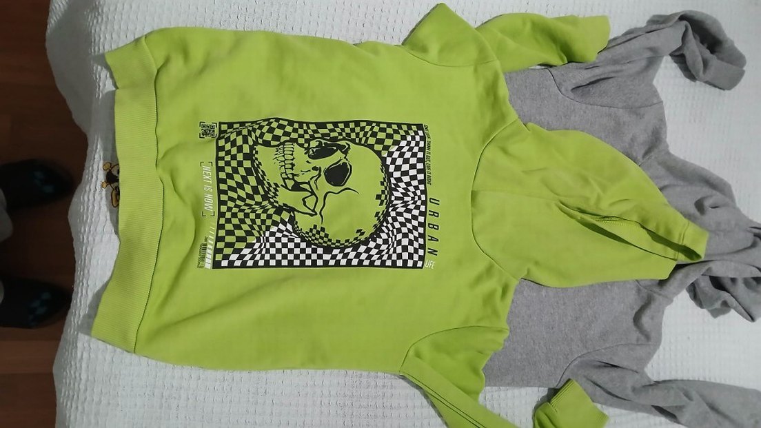 Genç Erkek Yeşil Fermuarlı Sweatshirt modeli ikili takım - Görsel 4