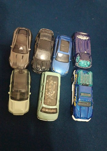 Koyu Mavi Oyuncak Araba Seti - Görsel 2