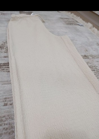 Kadın Beyaz Piliseli Pamuk Pantolon - Görsel 4