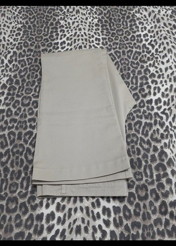 Bej Rahat Kesim Kadın Kumaş Pantolon - Görsel 8