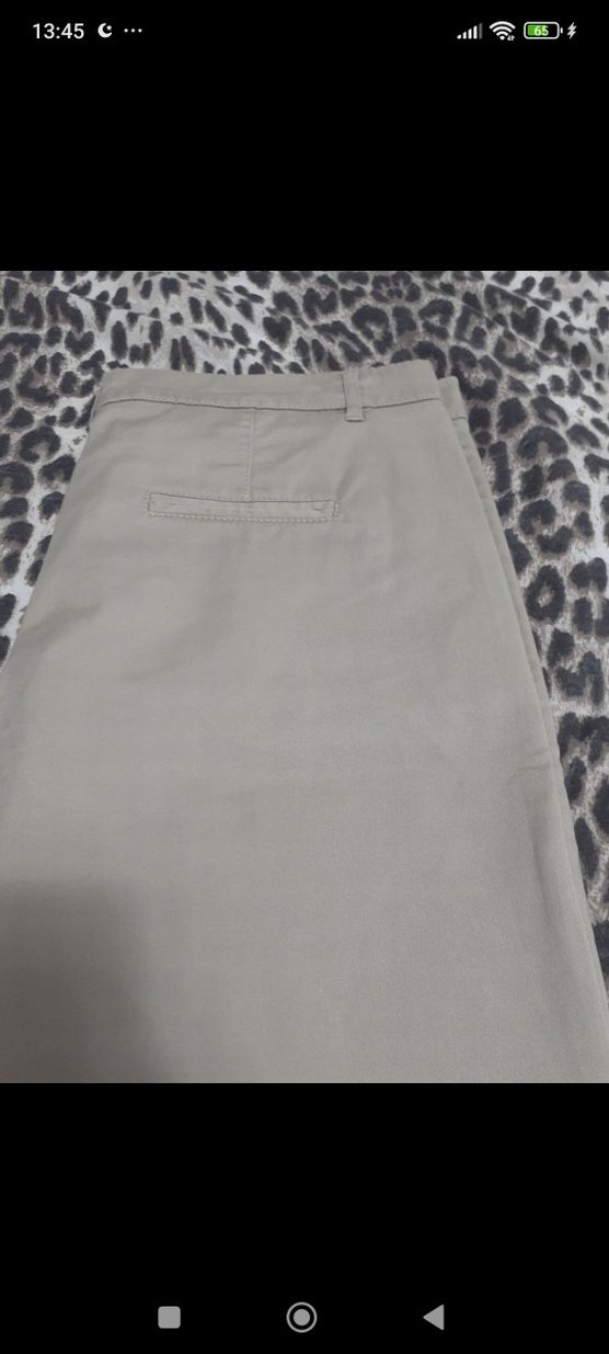 Bej Rahat Kesim Kadın Kumaş Pantolon - Görsel 3