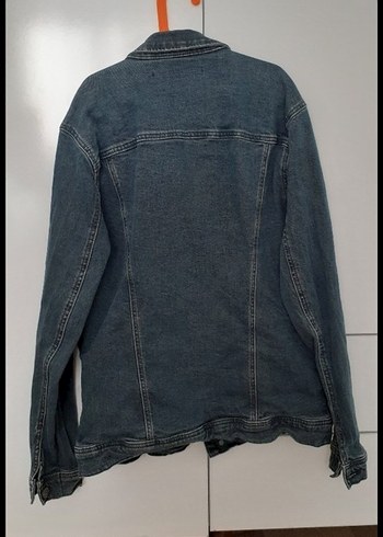 Lacivert Kadın Denim Ceket Düğmeli - Görsel 3