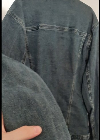 Lacivert Kadın Denim Ceket Düğmeli - Görsel 7