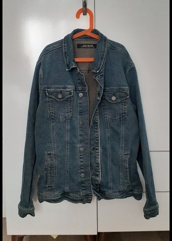 Lacivert Kadın Denim Ceket Düğmeli - Görsel 2