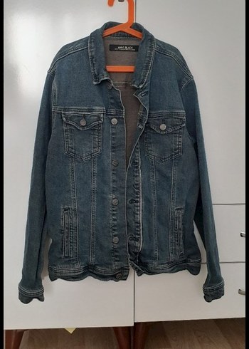 Lacivert Kadın Denim Ceket Düğmeli - Görsel 6