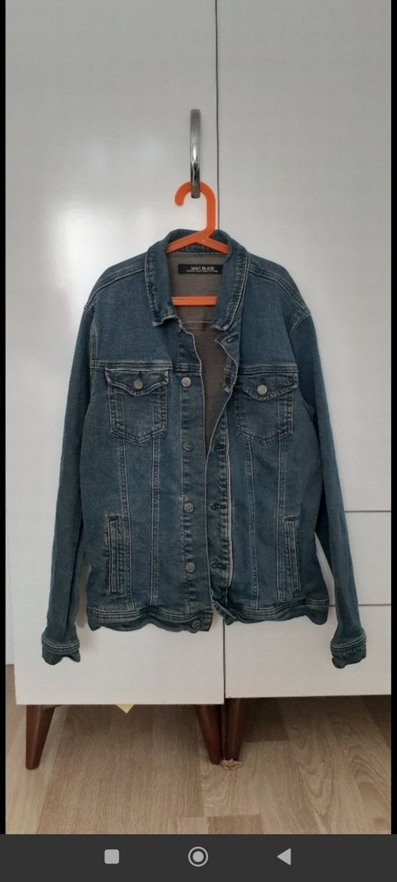 Lacivert Kadın Denim Ceket Düğmeli - Görsel 2