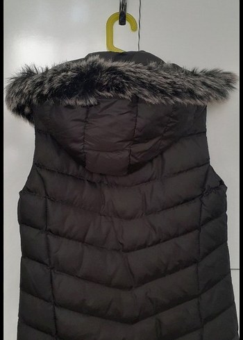 Siyah Uzun Kürklü Kadın Yelek - Görsel 6