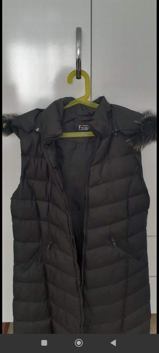 Siyah Uzun Kürklü Kadın Yelek - Görsel 2