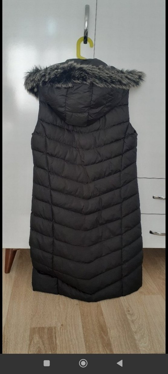 Siyah Uzun Kürklü Kadın Yelek - Görsel 5