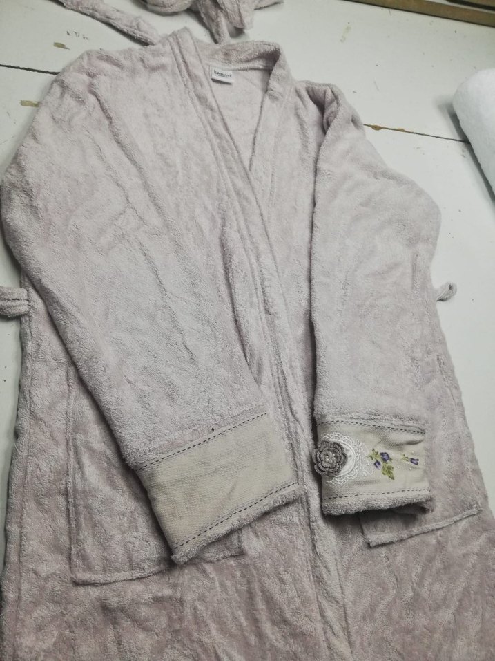 Lila nakisli bornoz - Görsel 4