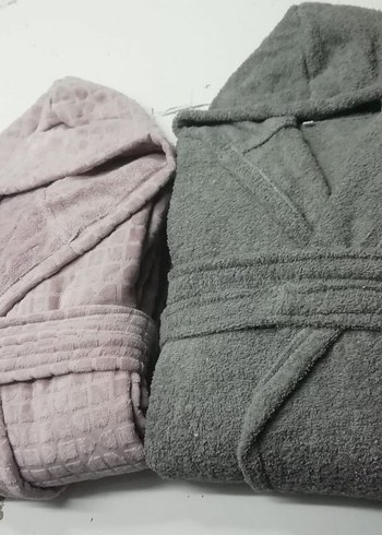 Gri Nakışlı Modern Bornoz tek urun fiyatidir - Görsel 2