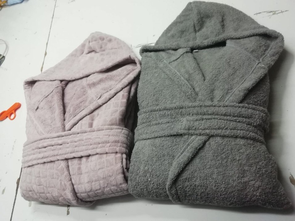 Gri Nakışlı Modern Bornoz tek urun fiyatidir - Görsel 2