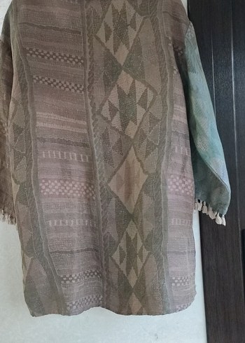 Bohem Tarzı Uzun Kemerli Kimono - Görsel 2