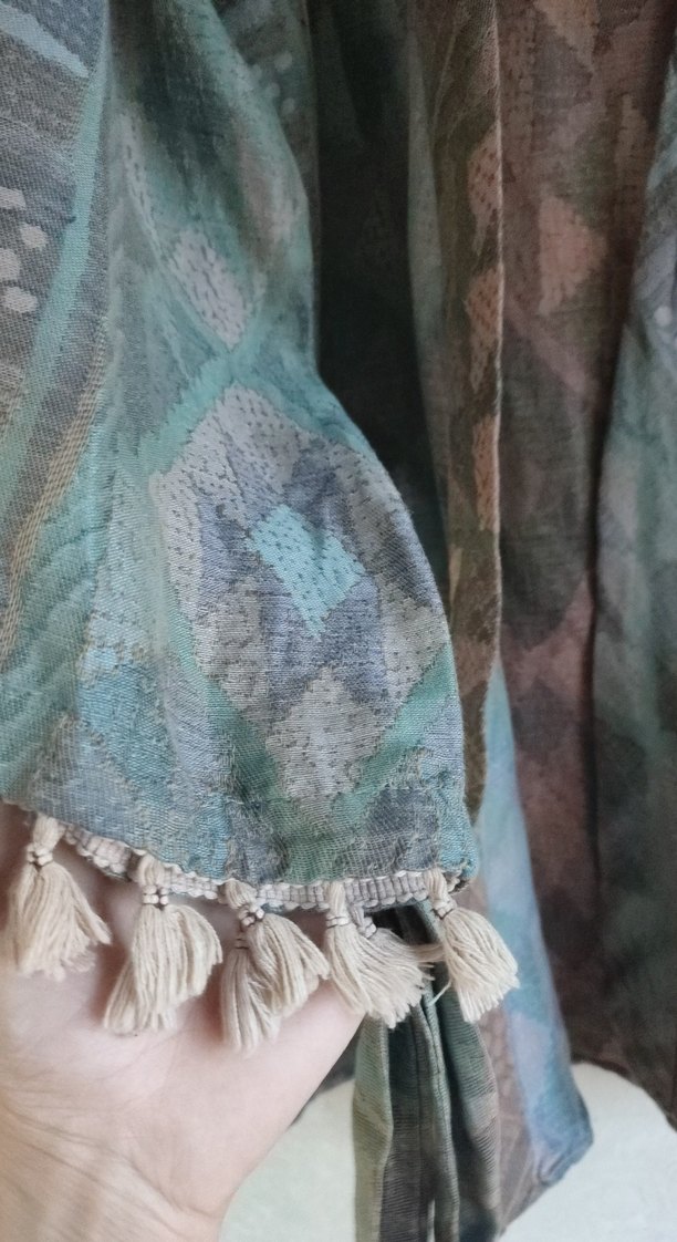 Bohem Tarzı Uzun Kemerli Kimono - Görsel 5