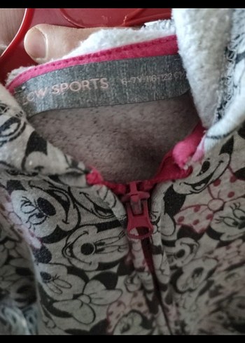 Kız Çocuk Kapüşonlu Gri Desenli Eşofman Takımı - Görsel 7