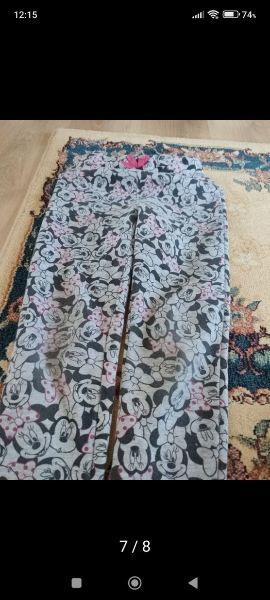 Kız Çocuk Kapüşonlu Gri Desenli Eşofman Takımı - Görsel 5