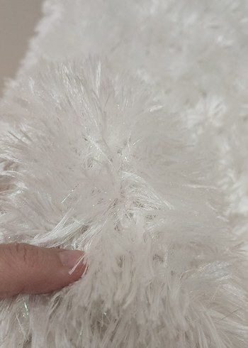 Beyaz Modern Düz Tüylü Halı - Görsel 3