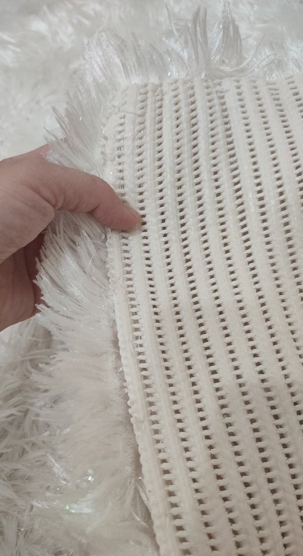 Beyaz Modern Düz Tüylü Halı - Görsel 2