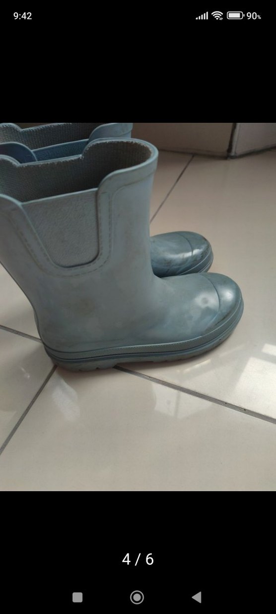 Mavi Gri Çocuk Lastik Bot - Görsel 3