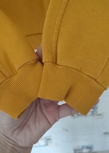 Sarı kız çocuk Kapüşonlu Eşofman Takımı - Görsel 6