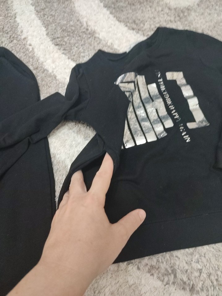 Siyah Rahat Kesim  Eşofman Takımı - Görsel 3