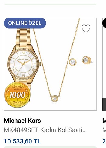 Michael Kors Altin Kadin Saat Seti