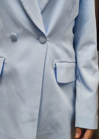 Kadın Mavi ceket - Görsel 4