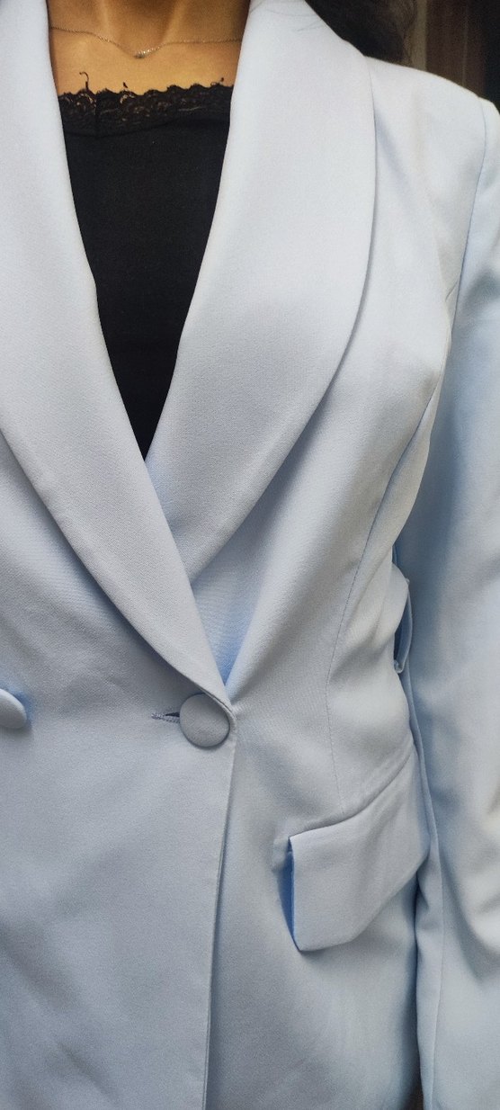 Kadın Mavi ceket - Görsel 3