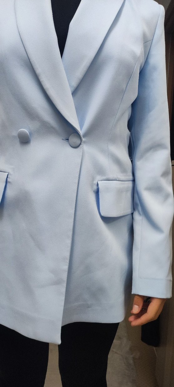 Kadın Mavi ceket - Görsel 4