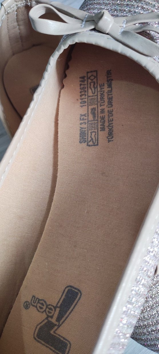 Bej Parlak Yılan Desenli çocuk  Babet - Görsel 2