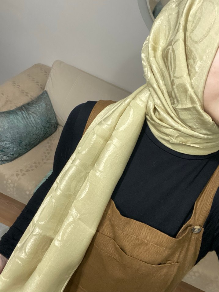 İmannor altın rengi şal - Görsel 5