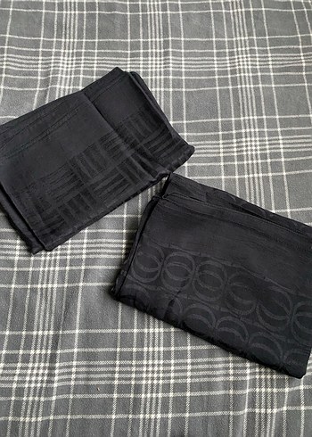 İmannoor siyah lacivert şal - Görsel 3