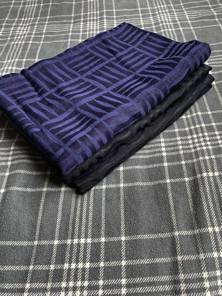 İmannoor siyah lacivert şal - Görsel 4