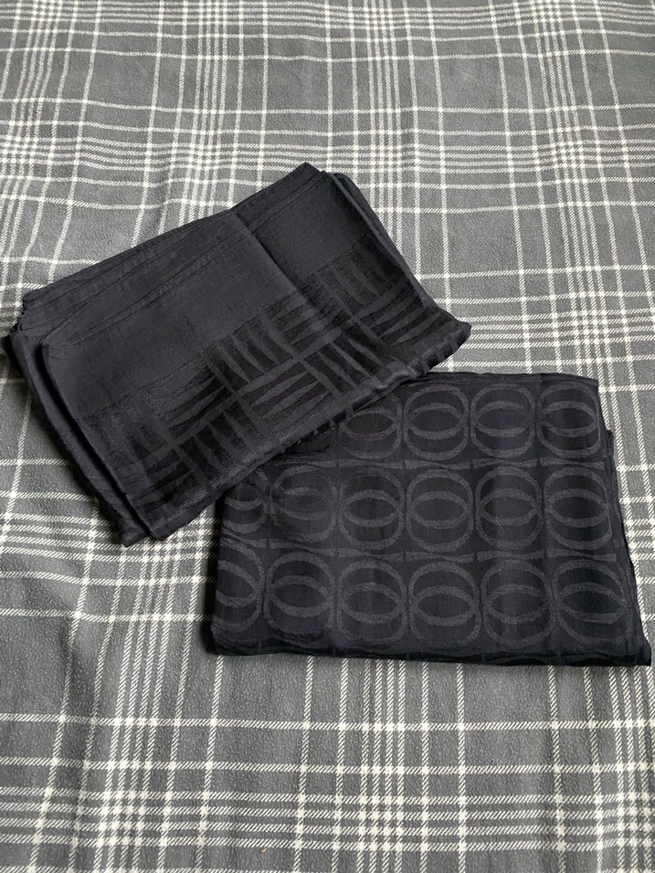 İmannoor siyah lacivert şal - Görsel 2